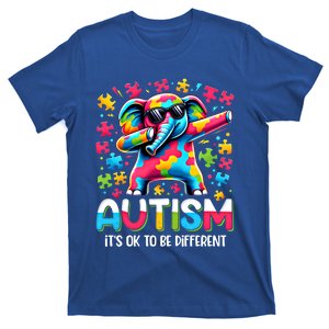 It’S Ok To Be Different Autism Awareness Dabbing Elephant Gift T-Shirt