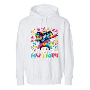 It’S Ok To Be Different Autism Awareness Dabbing Elephant Gift Garment-Dyed Fleece Hoodie