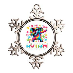 It’S Ok To Be Different Autism Awareness Dabbing Elephant Gift Metallic Star Ornament