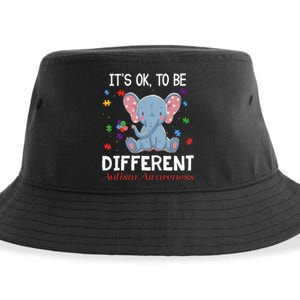 It's Ok To Be Different Elephant Autism Awareness Sustainable Bucket Hat