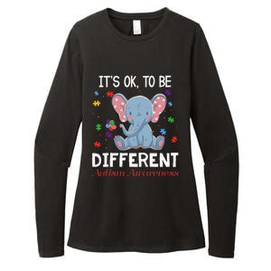 It's Ok To Be Different Elephant Autism Awareness Womens CVC Long Sleeve Shirt