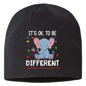 It's Ok To Be Different Elephant Autism Awareness Sustainable Beanie