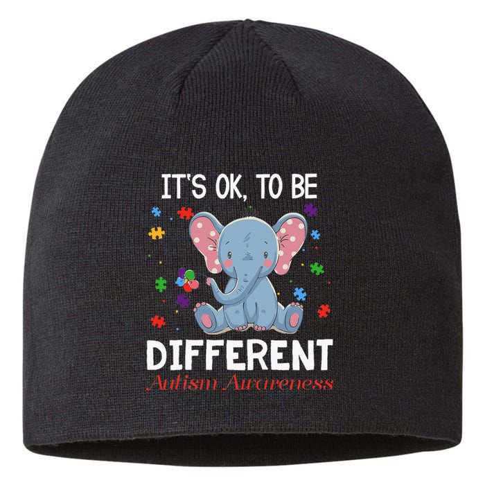 It's Ok To Be Different Elephant Autism Awareness Sustainable Beanie