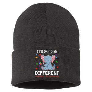 It's Ok To Be Different Elephant Autism Awareness Sustainable Knit Beanie