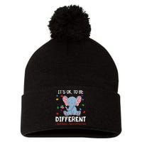 It's Ok To Be Different Elephant Autism Awareness Pom Pom 12in Knit Beanie