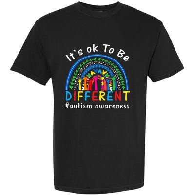 It's Ok To Be Different Autism Awareness Rainbow Garment-Dyed Heavyweight T-Shirt