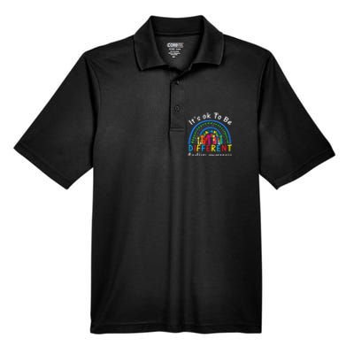 It's Ok To Be Different Autism Awareness Rainbow Men's Origin Performance Pique Polo