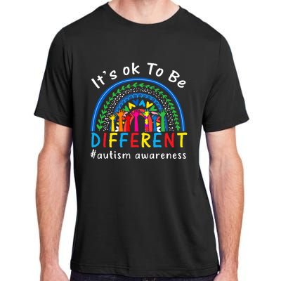 It's Ok To Be Different Autism Awareness Rainbow Adult ChromaSoft Performance T-Shirt