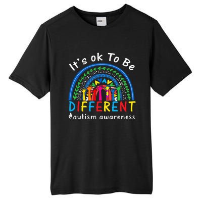 It's Ok To Be Different Autism Awareness Rainbow Tall Fusion ChromaSoft Performance T-Shirt