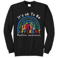 It's Ok To Be Different Autism Awareness Rainbow Tall Sweatshirt