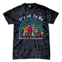 It's Ok To Be Different Autism Awareness Rainbow Tie-Dye T-Shirt