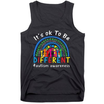 It's Ok To Be Different Autism Awareness Rainbow Tank Top