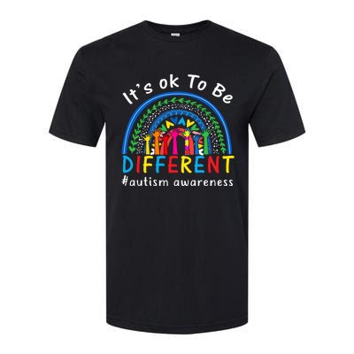 It's Ok To Be Different Autism Awareness Rainbow Softstyle CVC T-Shirt