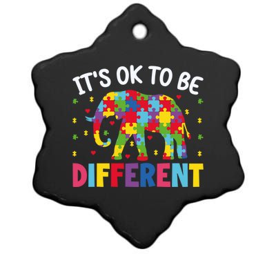 ItS Ok To Be Different Elephant Design Gift Ceramic Star Ornament