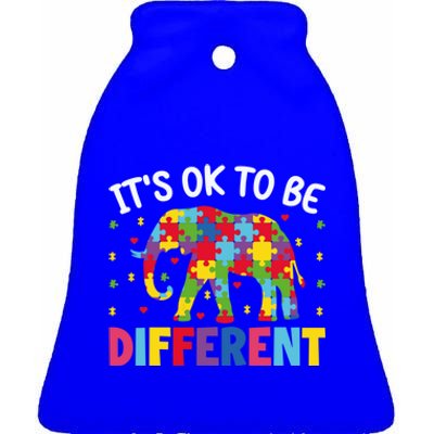 ItS Ok To Be Different Elephant Design Gift Ceramic Bell Ornament