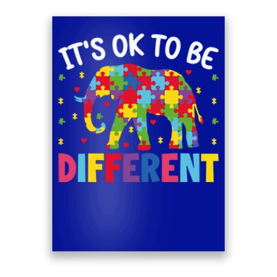 ItS Ok To Be Different Elephant Design Gift Poster