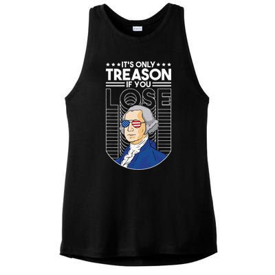 It's Only Treason if You Lose George Washington Ladies PosiCharge Tri-Blend Wicking Tank