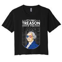 It's Only Treason if You Lose George Washington Women's Crop Top Tee