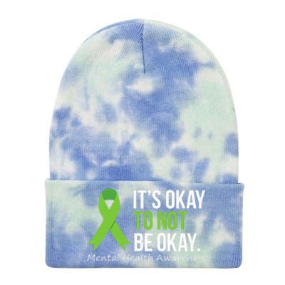 Its Okay To Not Be Okay Mental Health Awareness Tie Dye 12in Knit Beanie