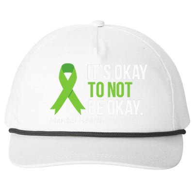 Its Okay To Not Be Okay Mental Health Awareness Snapback Five-Panel Rope Hat