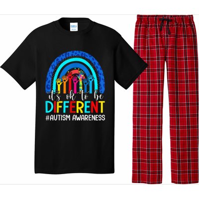 It's Ok To Be Different Autism Awareness Leopard Rainbow Pajama Set