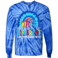 It's Ok To Be Different Autism Awareness Leopard Rainbow Tie-Dye Long Sleeve Shirt