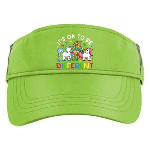 ItS Ok To Be Different Unicorn Puzzle Autism Awareness Meaningful Gift Adult Drive Performance Visor