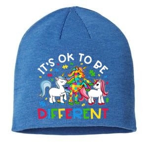 ItS Ok To Be Different Unicorn Puzzle Autism Awareness Meaningful Gift Sustainable Beanie