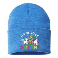 ItS Ok To Be Different Unicorn Puzzle Autism Awareness Meaningful Gift Sustainable Knit Beanie