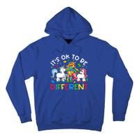 ItS Ok To Be Different Unicorn Puzzle Autism Awareness Meaningful Gift Tall Hoodie