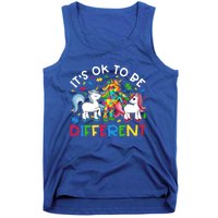 ItS Ok To Be Different Unicorn Puzzle Autism Awareness Meaningful Gift Tank Top