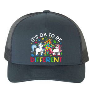 ItS Ok To Be Different Unicorn Puzzle Autism Awareness Meaningful Gift Yupoong Adult 5-Panel Trucker Hat