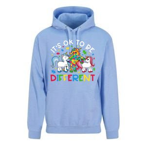 ItS Ok To Be Different Unicorn Puzzle Autism Awareness Meaningful Gift Unisex Surf Hoodie