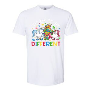 ItS Ok To Be Different Unicorn Puzzle Autism Awareness Meaningful Gift Softstyle CVC T-Shirt