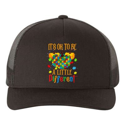 its ok to be different pumpkin autism awareness halloween Yupoong Adult 5-Panel Trucker Hat