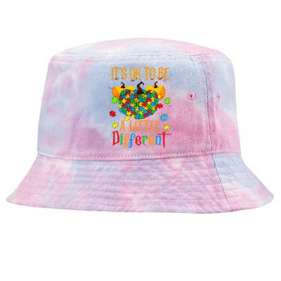 its ok to be different pumpkin autism awareness halloween Tie-Dyed Bucket Hat