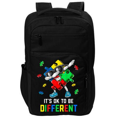  It’s OK To Be Different Dabbing Puzzle Autism Awareness Kids  Impact Tech Backpack