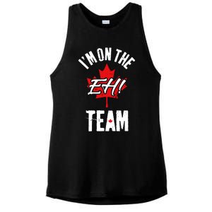 Im On The Eh Team Sports Funny Happy Canada Day Ladies PosiCharge Tri-Blend Wicking Tank