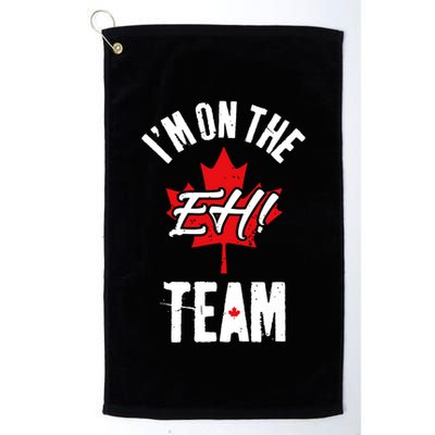 Im On The Eh Team Sports Funny Happy Canada Day Golf Towel