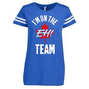 Im On The Eh Team Sports Funny Happy Canada Day Enza Ladies Jersey Football T-Shirt