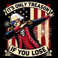 ItS Only Treason If You Lose 4th Of July George Washington Sustainable Beanie