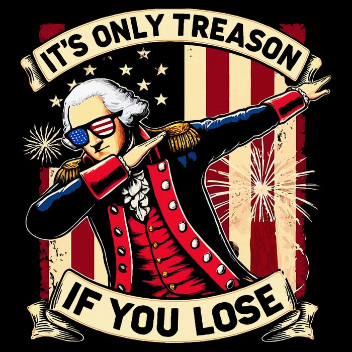 ItS Only Treason If You Lose 4th Of July George Washington 16 in Basic Backpack