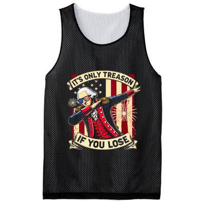 ItS Only Treason If You Lose 4th Of July George Washington Mesh Reversible Basketball Jersey Tank