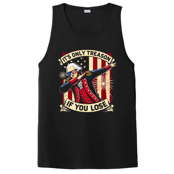 ItS Only Treason If You Lose 4th Of July George Washington PosiCharge Competitor Tank