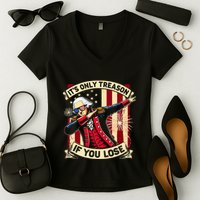 ItS Only Treason If You Lose 4th Of July George Washington Women's V-Neck T-Shirt