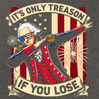 ItS Only Treason If You Lose 4th Of July George Washington Cotton Canvas Backpack