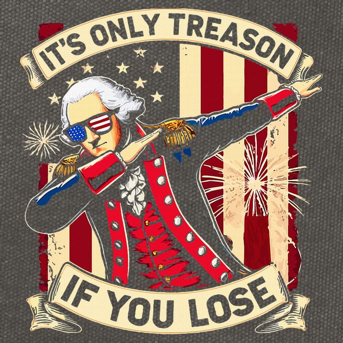 ItS Only Treason If You Lose 4th Of July George Washington Cotton Canvas Backpack