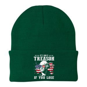 Its Only Treason If You Lose 4th of July George Funny Knit Cap Winter Beanie