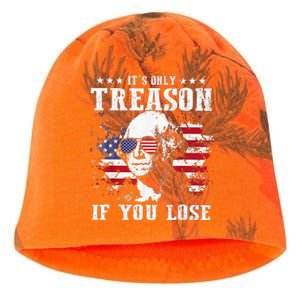 Its Only Treason If You Lose 4th of July George Funny Kati - Camo Knit Beanie