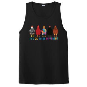 Its Ok To Be Different Cute Chickens Autism Awareness Tee 6178 PosiCharge Competitor Tank